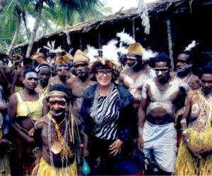 Gayle with Asmat Tribe