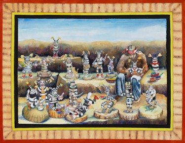 Kachina Clowns Made by a Hopi Carver 